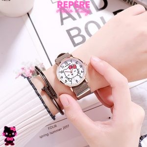 Montre hello kitty simple marrons clair